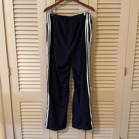 Men’s Navy with white stripes XL Adidas running pants - Picture 2 of 11